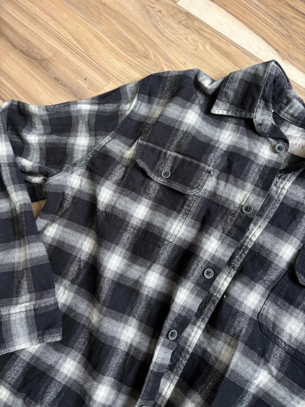 Jachs Black & White Plaid Button-Down Shirt